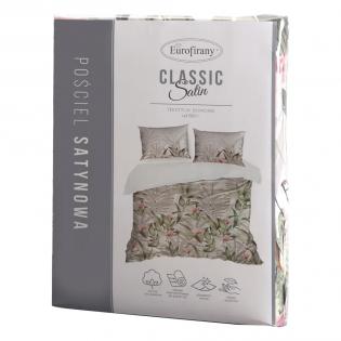 Pościel Eurofirany Classic Satin Spring 08 egzotyczne liście i kwiaty