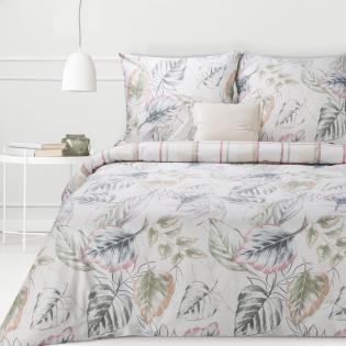Pościel Eurofirany Classic Renforce Deluxe Sara 26 bawełniana delikatne liście