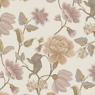 Tapeta Grandeco Icon IC3101 kwiaty brudny róż i beż