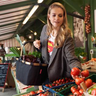 Koszyk na zakupy Reisenthel carrybag frame gold/black