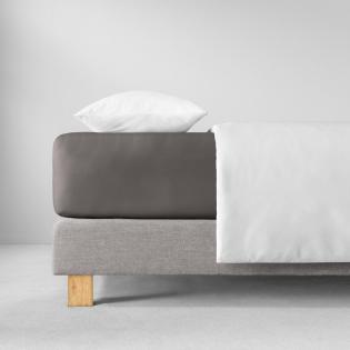 Prześcieradło Estella z gumką zwirn-jersey 840 grafit