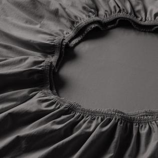 Prześcieradło Estella z gumką zwirn-jersey 840 grafit