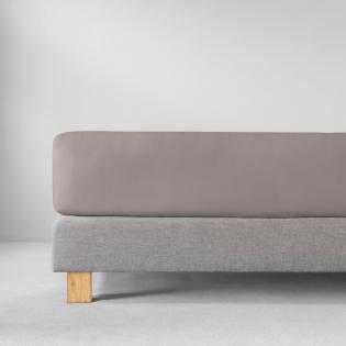 Prześcieradło Estella z gumką zwirn-jersey 800 kiesel beżowy taupe