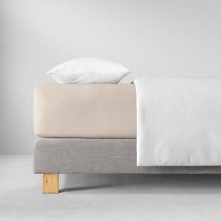 Prześcieradło Estella z gumką zwirn-jersey 200 beżowe