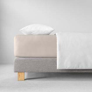 Prześcieradło Estella z gumką zwirn-jersey 202 puder beżowe