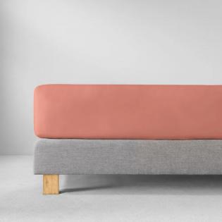 Prześcieradło Estella z gumką zwirn-jersey 290 koralle pomarańczowy