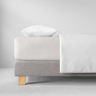 Prześcieradło Estella z gumką zwirn-jersey 110 kość słoniowa krem