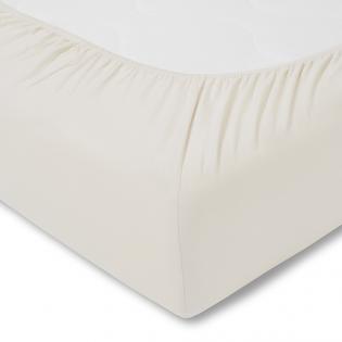 Prześcieradło Estella z gumką zwirn-jersey 110 kość słoniowa krem
