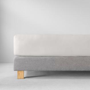 Prześcieradło Estella z gumką zwirn-jersey 110 kość słoniowa krem