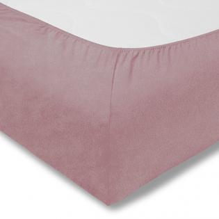 Prześcieradło Estella z gumką welurowe 620 flieder różowe