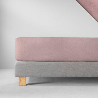 Prześcieradło Estella z gumką welurowe 620 flieder różowe