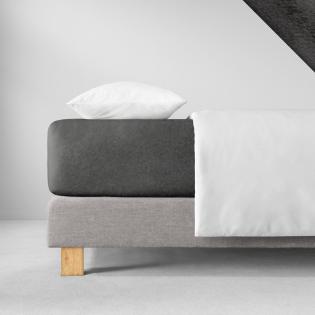 Prześcieradło Estella z gumką welurowe 905 schiefer grafitowe