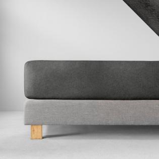 Prześcieradło Estella z gumką welurowe 905 schiefer grafitowe