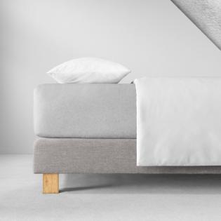 Prześcieradło Estella z gumką welurowe 915 platin szare