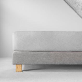 Prześcieradło Estella z gumką welurowe 915 platin szare