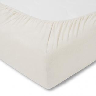 Prześcieradło Estella z gumką welurowe 110 kość słoniowa krem