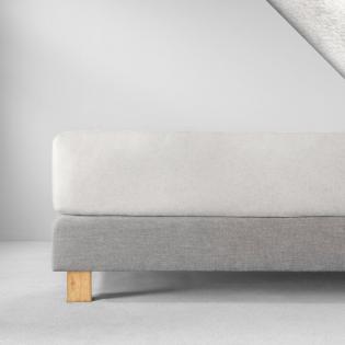 Prześcieradło Estella z gumką welurowe 110 kość słoniowa krem