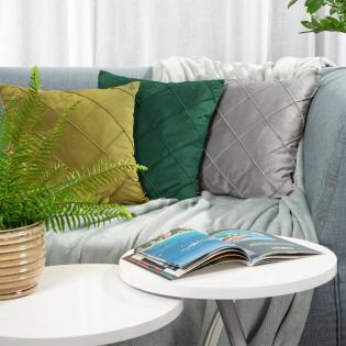 Poszewka dekoracyjna Nala 2 45x45cm welwetowa geometryczna pudrowy róż