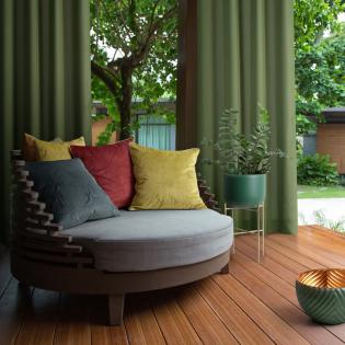 Poszewka dekoracyjna Velvet 57G/len 45x45cm dwustronna jasnozielona i szara