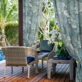 Poszewka dekoracyjna Velvet 57F/len 45x45cm dwustronna turkusowa i szara