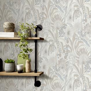 Tapeta Erismann Martinique 10390-02 liście palmy beżowe