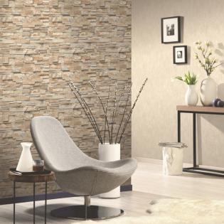 Tapeta Erismann Eyecather 2363-10 kamień  łupek 3D beżowy