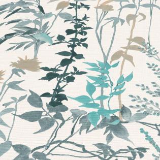 Tapeta Erismann Casual Chic 10258-18 delikatne liście kwiaty turkusowe