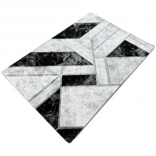 Dywan Diamond K4423S geometryczny biało-szaro-czarny