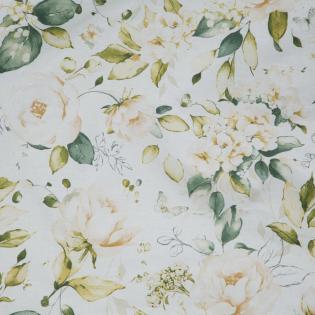 Pościel Eurofirany Classic Sonia 35  bawełniana delikatne kwiaty kremowe