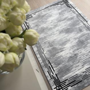 Dywan Diamond K8778S srebrna ramka