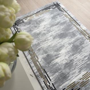 Dywan Diamond K8778G złota ramka