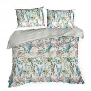 Pościel Eurofirany Design 91 Lea 01 egzotyczne liście zielone