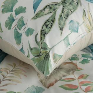Pościel Eurofirany Design 91 Lea 01 egzotyczne liście zielone