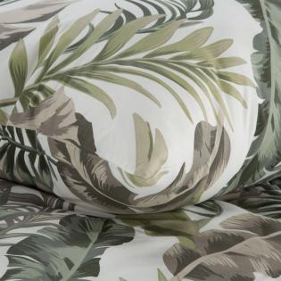 Pościel Eurofirany Classic Renforce Deluxe Sara 22 bawełniana tropikalne liście zielone