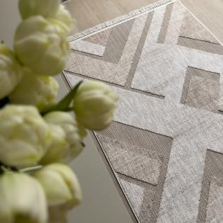 Dywan sznurkowy Benita 0G095A beżowy z frędzlami