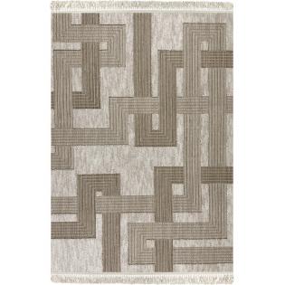 Dywan sznurkowy Benita 0F951A beżowy z frędzlami