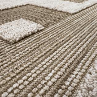 Dywan sznurkowy Benita 0F951A beżowy z frędzlami