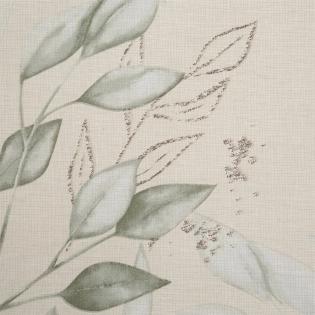 Pościel Eurofirany Terra Collection Monte 4 bawełniana delikatne listki na kremowym tle