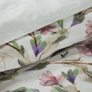 Pościel Eurofirany Classic Satin Spring 07 delikatne liście i kwiaty
