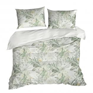 Pościel Eurofirany Nova Print Nika 40 satyna bawełniana zielone liście