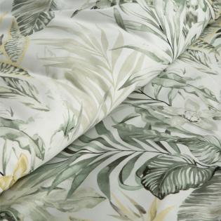 Pościel Eurofirany Nova Print Nika 40 satyna bawełniana zielone liście