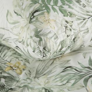 Pościel Eurofirany Nova Print Nika 40 satyna bawełniana zielone liście