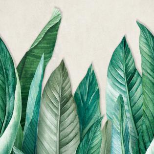 Tapeta mural Grandeco One Roll One Motif A39501 Bananier zielone liście bananowca 159x280cm