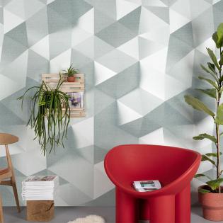 Tapeta mural Grandeco Mural Young Edition ML4601 geometryczna wychodzące kostki 3D 159x280cm