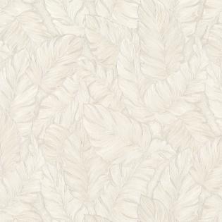 tapeta le grand diamond w liście beżowe z brokatem winylowa na flizelinie