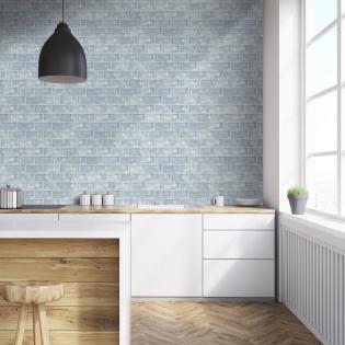 Tapeta Ugepa Home L33201 kafelki cegły niebieskie