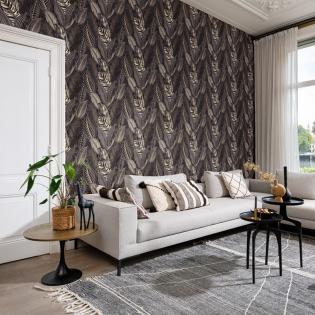 Tapeta Rasch African Queen III 751833 liście brązowe