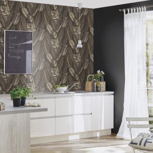 Tapeta Rasch African Queen III 751833 liście brązowe