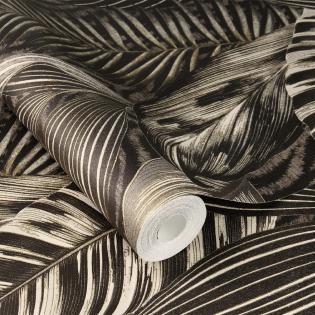 Tapeta Rasch African Queen III 751833 liście brązowe