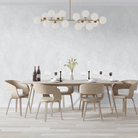 Tapeta ścienna Sintra River 526811 geometryczna fale kremowe